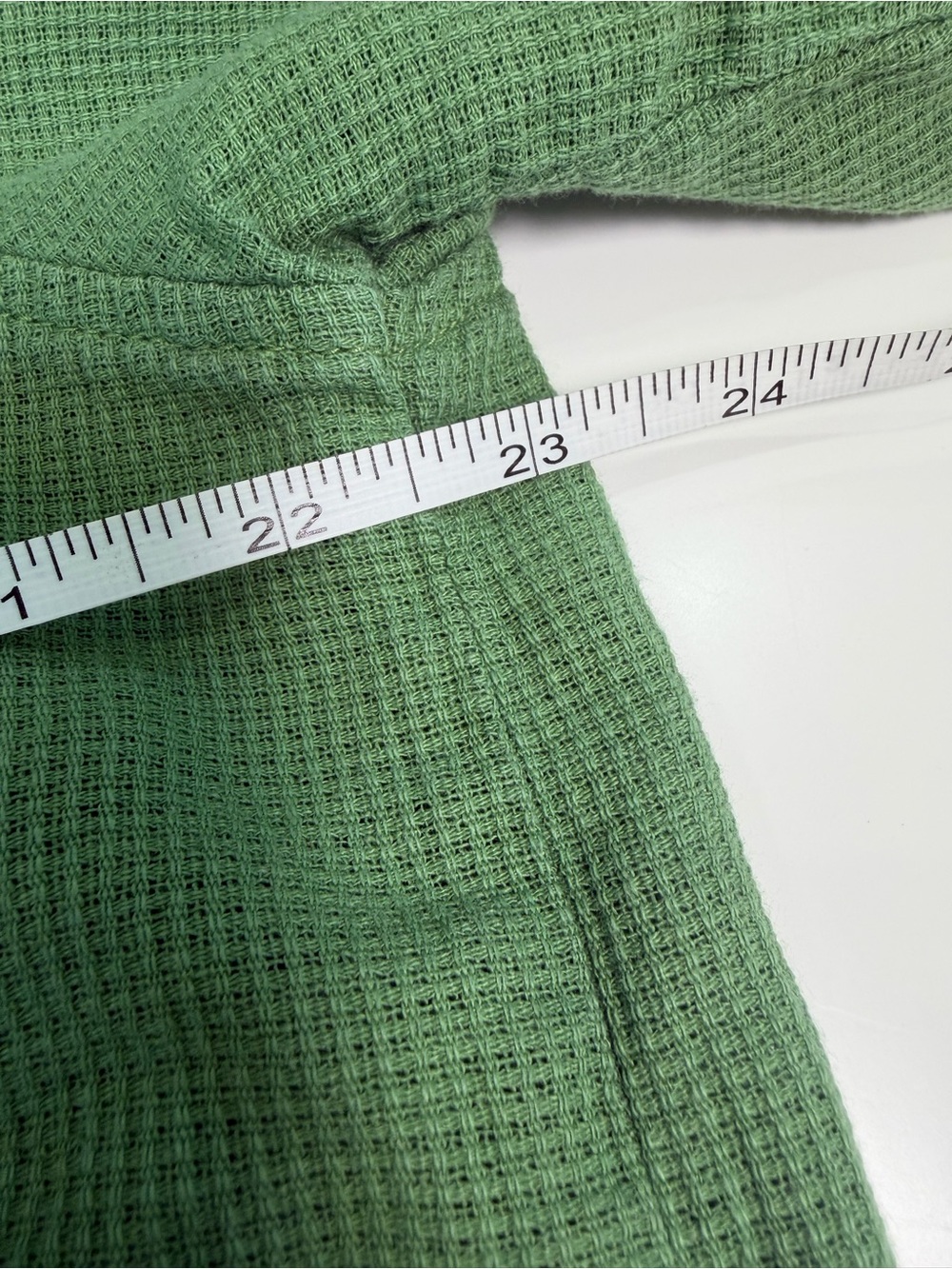 Vintage 90's Guess Jeans USA Men's XXL Green Waffle Camp Shirt Made In Hong Kong - Picture 8 of 10